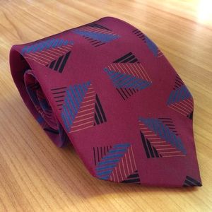 Vintage Yves Saint Laurent Tie in Wine Red